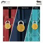 Godrej Navtal 7 levers Padlocks with 4 Keys Padlock Brass Finish