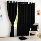 Blackout Windows Curtain 5 Feet Set of 2 Plain Design Almost 100% Room Darkening
