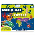 World Map Jigsaw Puzzle 96 Piece Educational Toy Geography for Kids 400+ Facts