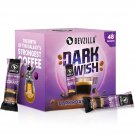 Bevzilla Black Roast Dark Instant Arabica Coffee Powder 48 Sachets/Pouches Pack
