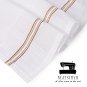 White Striped Men's Pocket Handkerchiefs Hanky 100% Cotton, Pack of 12, XXL King Size