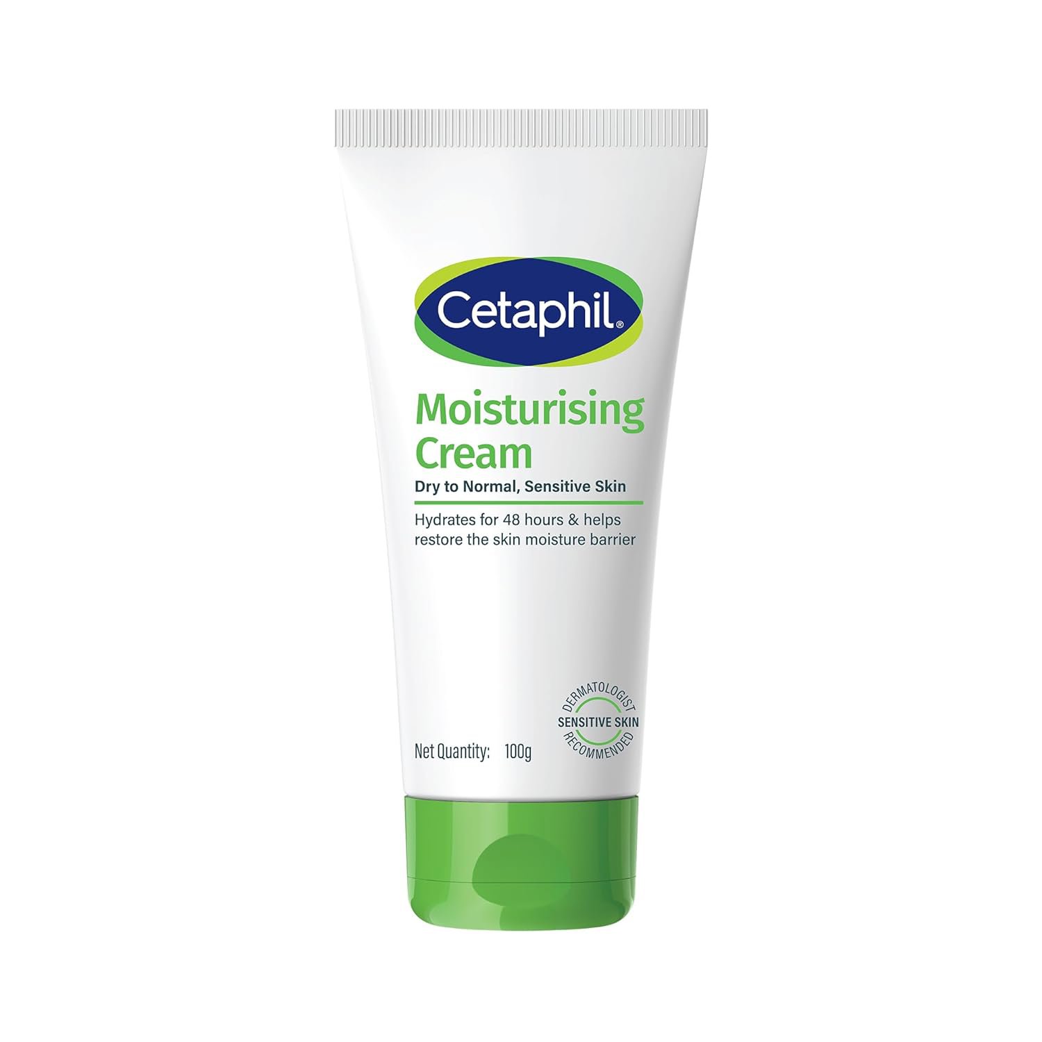 Cetaphil Moisturising Cream 100gm for Dry Sensitive Skin up to 48H of Hydration