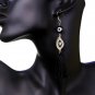 Black Evil Eye Beaded Tassel Drop Earrings