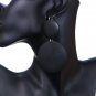 Black Triple Circular Cascade Wooden Earrings