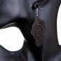 Dark Brown Swirly Cloud Wooden Earrings