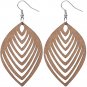 Brown Cutout Leaf Shaped Earrings