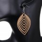 Brown Cutout Leaf Shaped Earrings