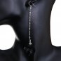 Black Confetti Ball Chain Earrings