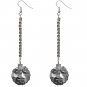 Silver Confetti Ball Chain Earrings