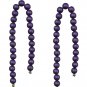 Purple Beaded Thread Dangle Earrings