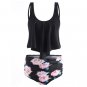 Floral Print U Neck Tankini Set