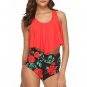 Floral Print U Neck Tankini Set