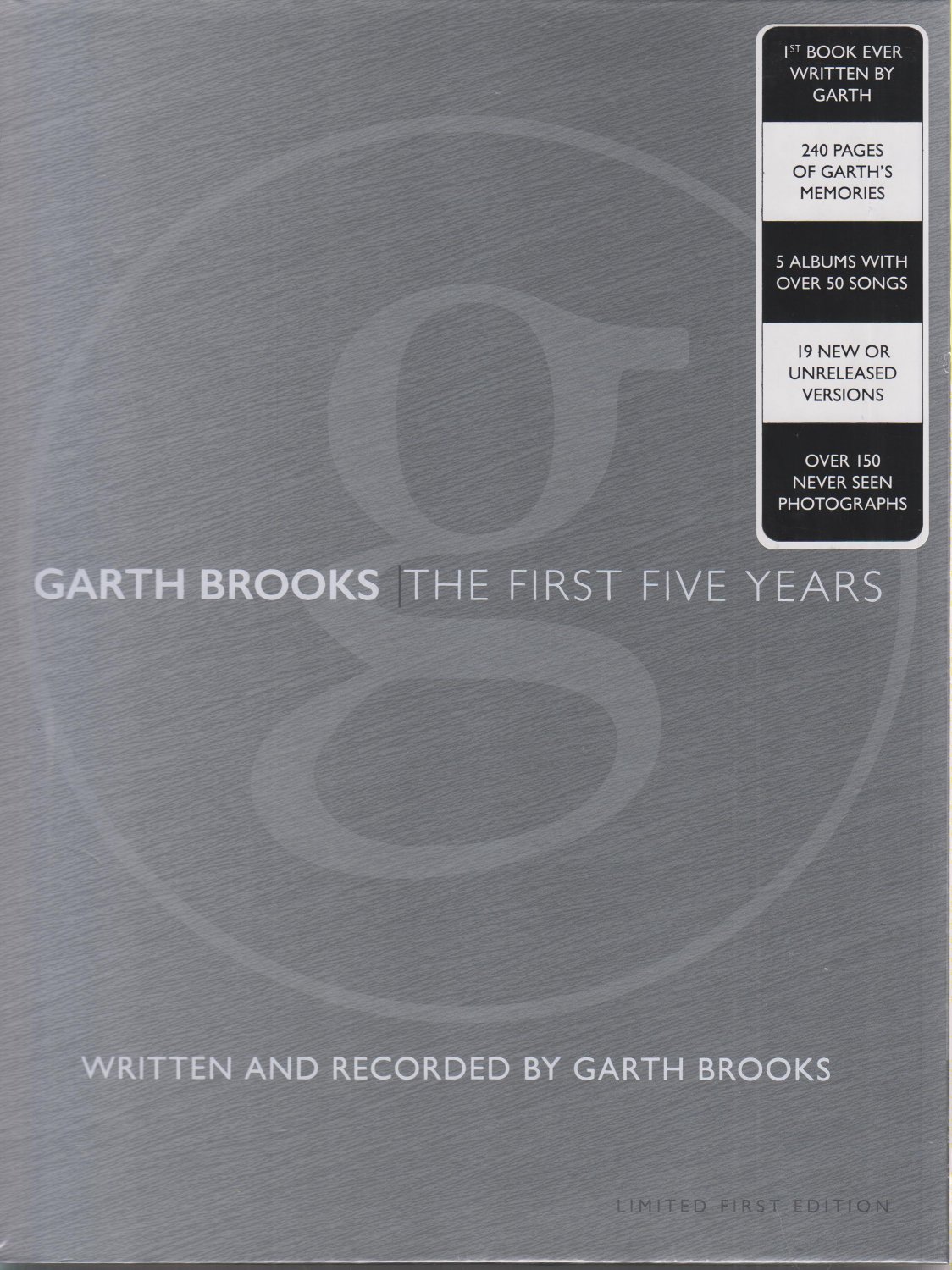Garth Brooks The Anthology Part 1 Book & 5 CD Set Hardcover 2017!