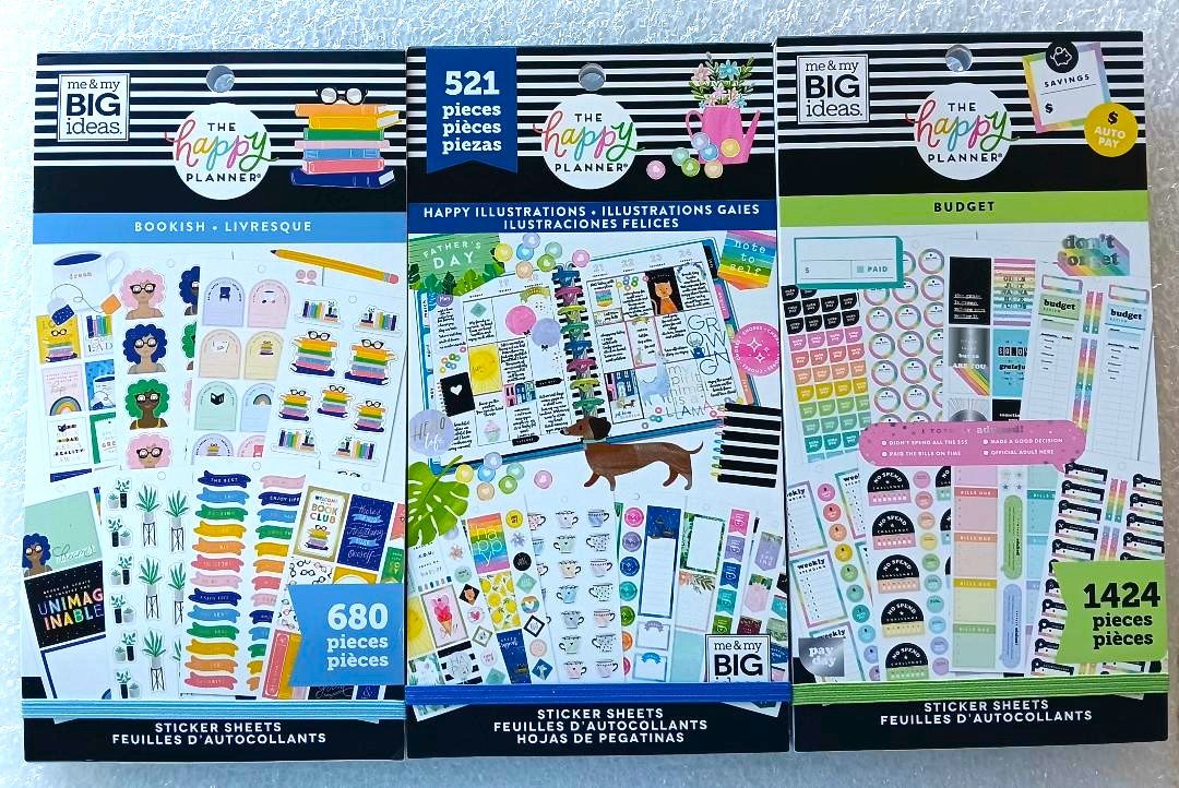 The Happy Planner&Acirc;&reg; Sticker Books - Me & My Big Ideas - Lot of 3!