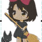 Anime Embroidery Kiki Delivery Chibi
