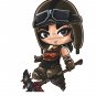 Videogame Embroidery Fortnite Renegade Raider Chibi