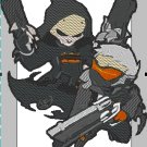 Videogame Embroidery Overwatch Reaper Soldier76 chibi