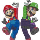Videogame Embroidery Mario and Luigi