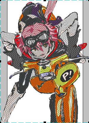 Anime Embroidery Pattern FLCL Haruko