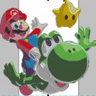Mario Yoshi Fly Embroidery