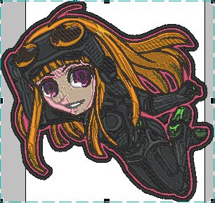 Anime Embroidery Persona Futaba Sakura Chibi