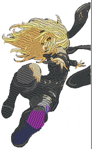 Anime Embroidery Pattern Gravity Rush Kat