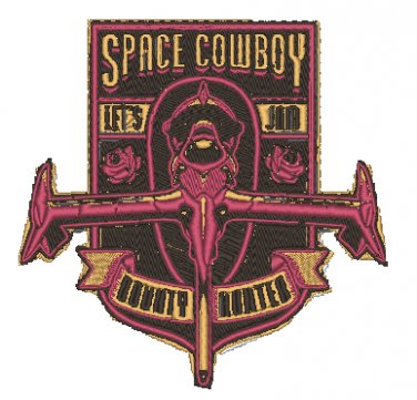 Anime Embroidery Pattern BeBop Space Cowboy