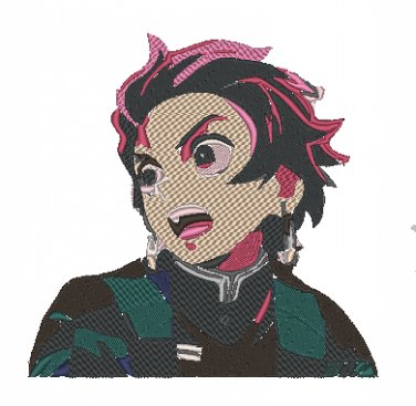Anime Embroidery Pattern Demon Slayer Tanjiro Kamado