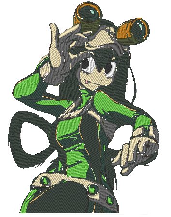 Anime Embroidery Pattern My Hero Academia Tsuyu Asui