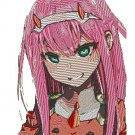 Anime Embroidery Pattern Darling in Franxx Zero Two