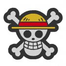 Embroidery Pattern One Piece Straw Hat Jolly Roger