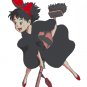 Anime Embroidery Pattern Kiki Delivery Broom Ride
