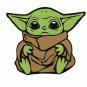 Anime Embroidery Pattern Baby Yoda Sits