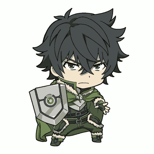 Anime Embroidery Pattern Shield Hero Naofumi Chibi