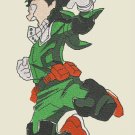 Anime Embroidery Pattern MHA Deku Jump