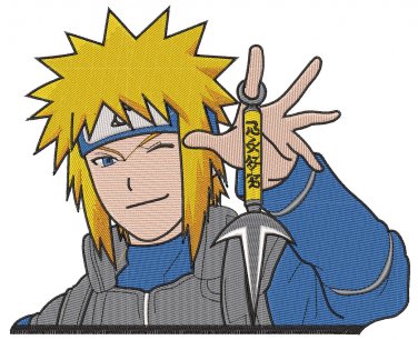 Anime Machine Embroidery Pattern Minato Kunai
