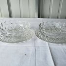 Vintage Fostoria American Clear Fruit Bowls And Saucers