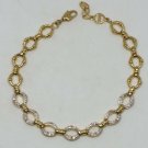 Helio Jewelry 18k Gold Plated Sterling Silver Genuine 0.62 ct Diamond Bracelet