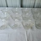 Vintage Fostoria 12pc American Clear Cut Glass Handled Tea/Coffee Cups