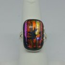 Dichronic Glass Handmade Sterling Silver Ring Size 6