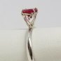 0.10ct Pigeon Blood Ruby Handmade Sterling Silver Ring
