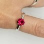 0.10ct Pigeon Blood Ruby Handmade Sterling Silver Ring