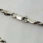 Vintage Sterling Silver Thick Rope Chain Bracelet 7"