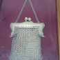 Antique Victorian Framed German Silver Chainmaille Mesh Purse