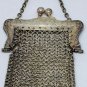 Antique Victorian Framed German Silver Chainmaille Mesh Purse
