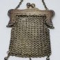 Antique Victorian Framed German Silver Chainmaille Mesh Purse
