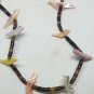 Vintage Zuni 24" Native American Sterling MOP Bird Fetish Heishi Shell Necklace