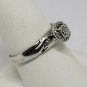 Affinity Diamonds Sterling Silver White Diamond Halo Cluster Promise Ring