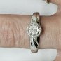 Affinity Diamonds Sterling Silver White Diamond Halo Cluster Promise Ring