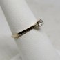 0.14 Carat Handmade 3 Stone 14k Yellow Gold Diamond Ring Size 6